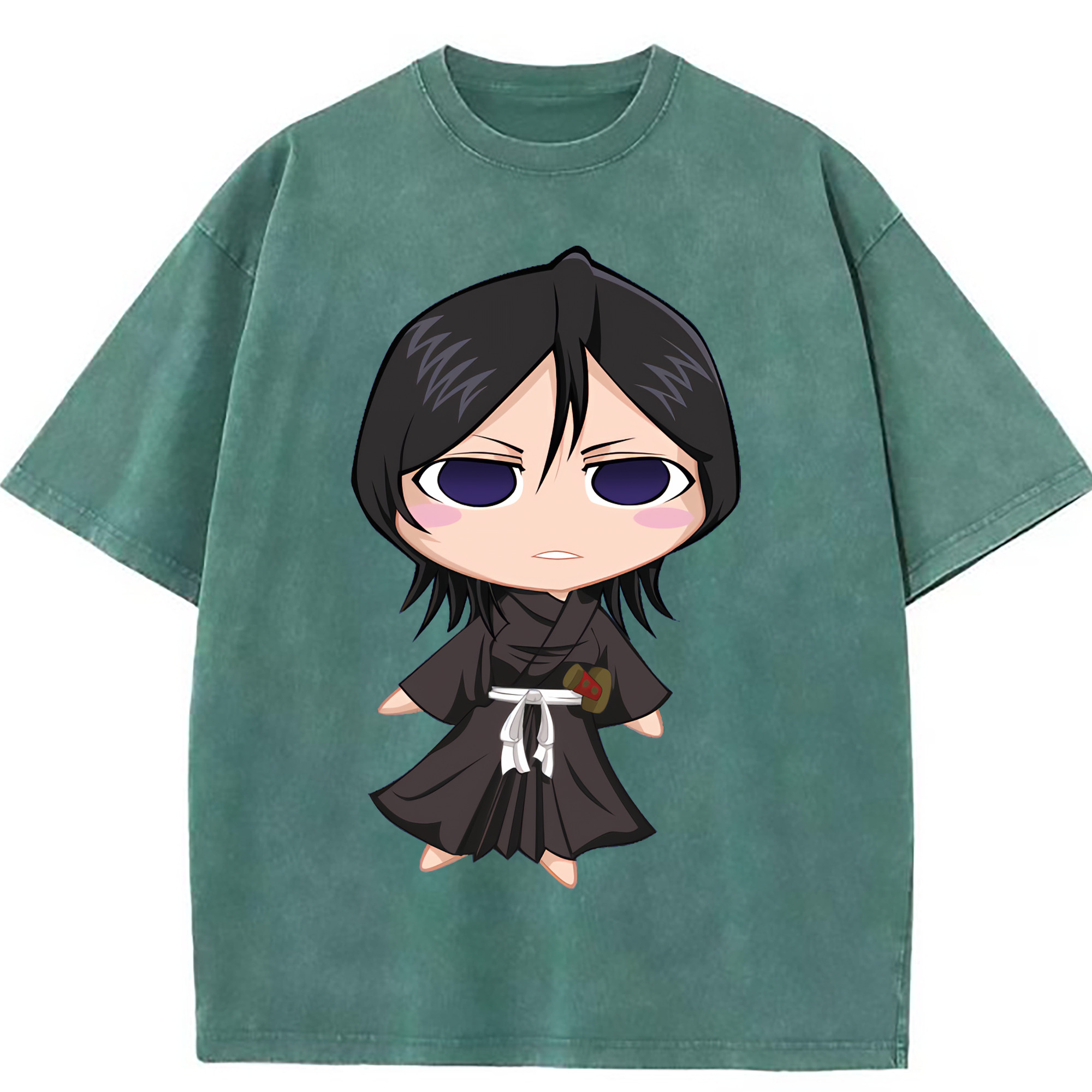 （画像用） ブリーチ 朽木ルキア BLEACH Kuchiki Rukia 綿100% ヴィンテージ風 半袖Tシャツ（フロントプリント）